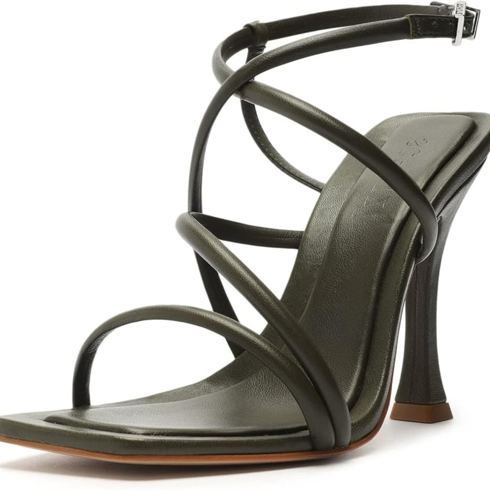 SCHUTZ Lovi Strappy Hells in Green size 7.5 brand new